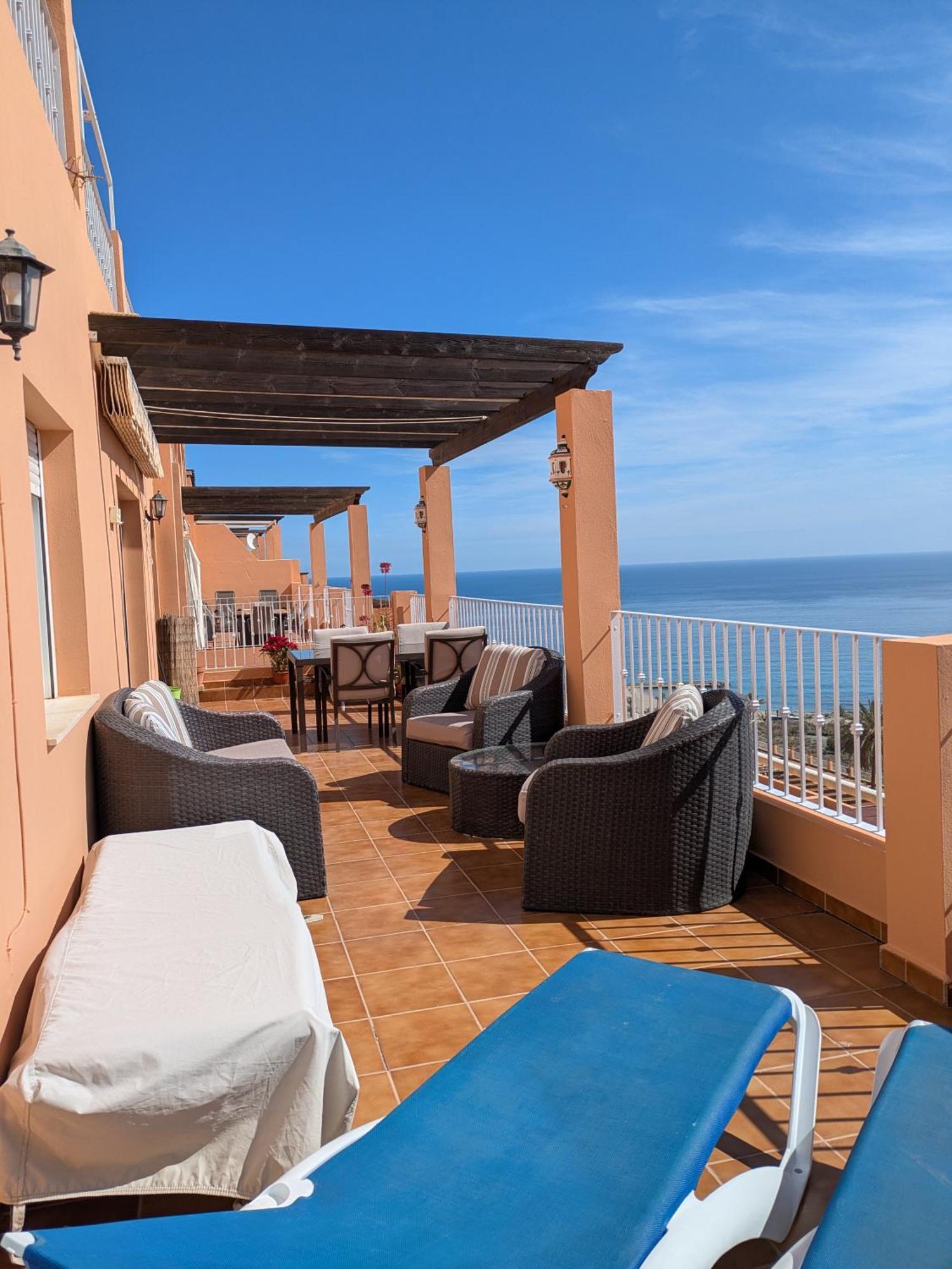 מוחקאר South Facing Apartment, Fantastic Sea Views,Terrace, 300M Beach מראה חיצוני תמונה