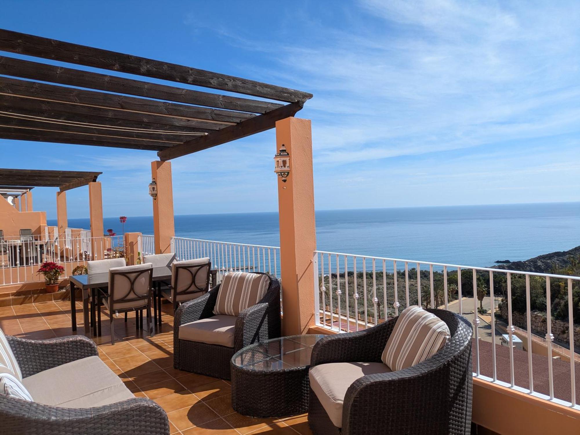 מוחקאר South Facing Apartment, Fantastic Sea Views,Terrace, 300M Beach מראה חיצוני תמונה